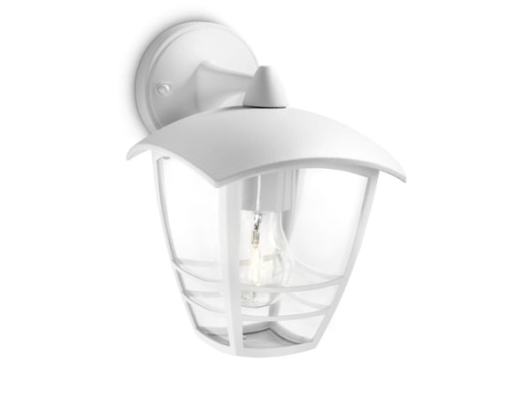 Philips myGarden Creek ulkoseinävalaisin 60W E27 (ei sisällä lamppua), Seinävalaistus ulkotiloihin, Valkoinen, Metalli, IP44, Puutarha, Patio, I