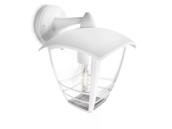 Philips myGarden Creek ulkoseinävalaisin 60W E27 (ei sisällä lamppua), Seinävalaistus ulkotiloihin, Valkoinen, Metalli, IP44, Puutarha, Patio, I