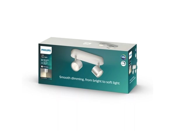Philips myLiving STAR - Takspotlight - LED - 2 uttag - 9 W - 2700 K - aluminium