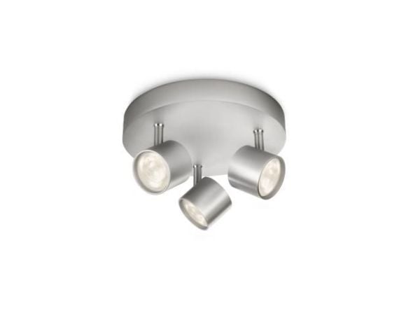Philips myLiving STAR - Takspotlight - LED - 3 uttag - 13.5 W - 2700 K - aluminium