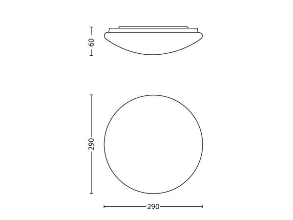 Philips myLiving Twirly - Vägg-/taklampa - LED - 12 W (motsvarande 72 W) - varmt vitt ljus - 2700 K - grå