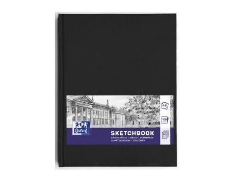 Oxford luonnoslehti kovakantinen, DIN A4, 96 arkkia, musta Luonnoslehti, 100 g/m² paperi, lankaverkko, hapoton - 1 kpl (400152623)