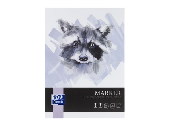Oxford 400166105, Monokromatiskt, Vit, A3, 15 ark, 180 g/m ^, Mjukt omslag