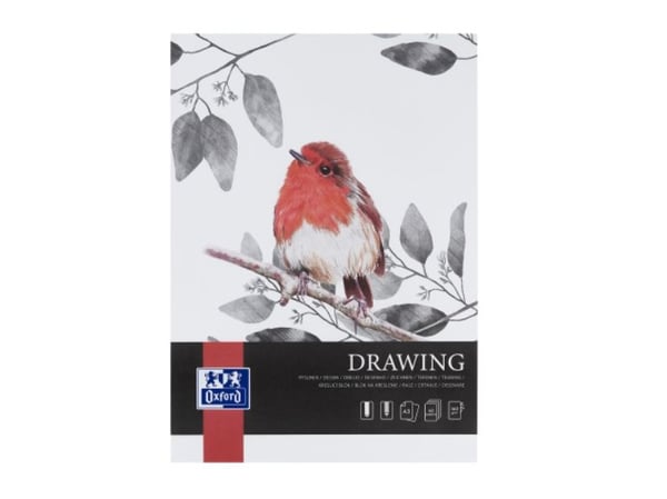 Oxford 400166108, Monokromatiskt, Vit, A3, 40 ark, 160 g/m ^, Mjukt omslag