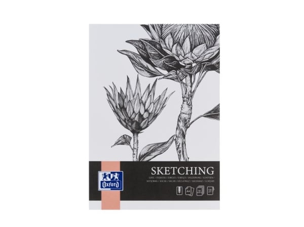 Oxford A4 Kunstskitseblok, 50 ark, 120g, limet