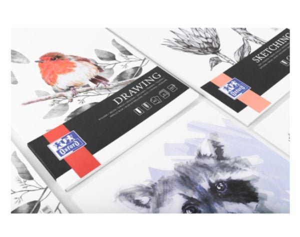 Oxford 400166173, Monokromatisk, Hvit, A3, 30 ark, 160 g/m², Mykt omslag