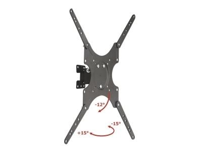 ART AR-06XL - Monteringssats (lutningsbart / vridningsbart väggfäste) - för platt panel - metall - svart - skärmstorlek: 19"-46"