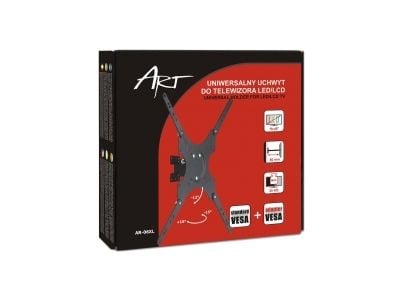 ART AR-06XL - Monteringssats (lutningsbart / vridningsbart väggfäste) - för platt panel - metall - svart - skärmstorlek: 19"-46"