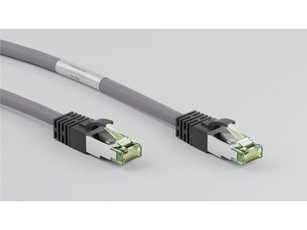 CAT 8.1 liitäntäkaapeli, S/FTP (PiMF), Grå