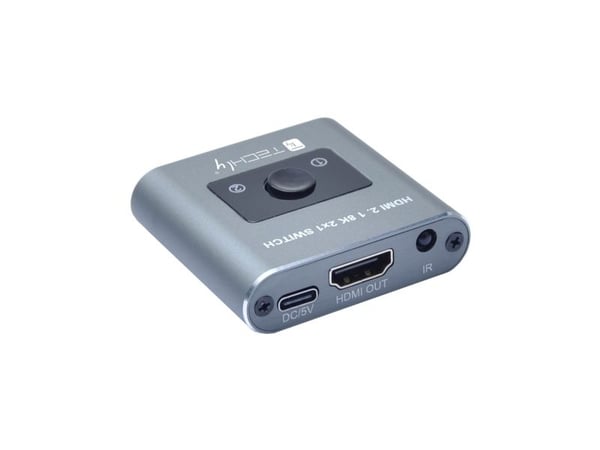 Techly IDATA HDMI-2128KT, HDMI, Grå, 60 Hz, 2 m, 1080p, 480p, 2160p, 4320p, 576p, 48 Gbit/sek.