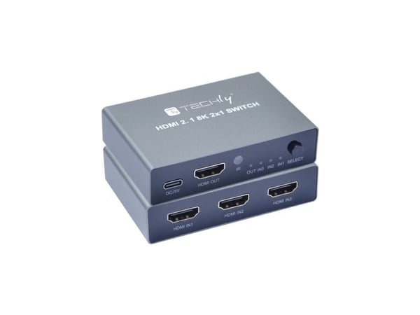 Techly IDATA HDMI-2138KT, HDMI, Grå, 60 Hz, 2 m, 480p, 576p, 1080p, 2160p, 4320p, 48 Gbit/s