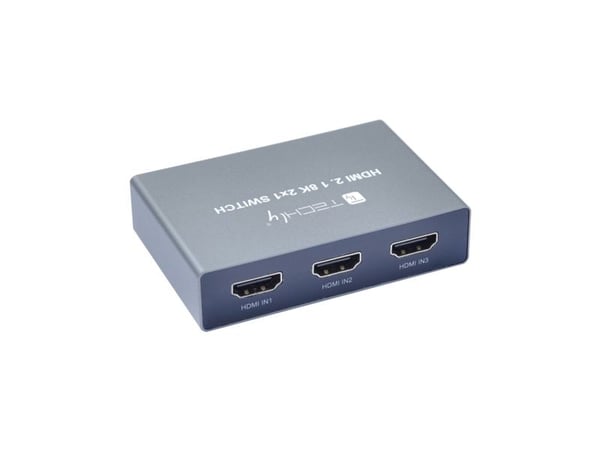 Techly IDATA HDMI-2138KT, HDMI, Grå, 60 Hz, 2 m, 480p, 576p, 1080p, 2160p, 4320p, 48 Gbit/sek.