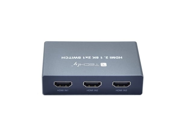 Techly IDATA HDMI-2138KT, HDMI, Grå, 60 Hz, 2 m, 480p, 576p, 1080p, 2160p, 4320p, 48 Gbit/sek.