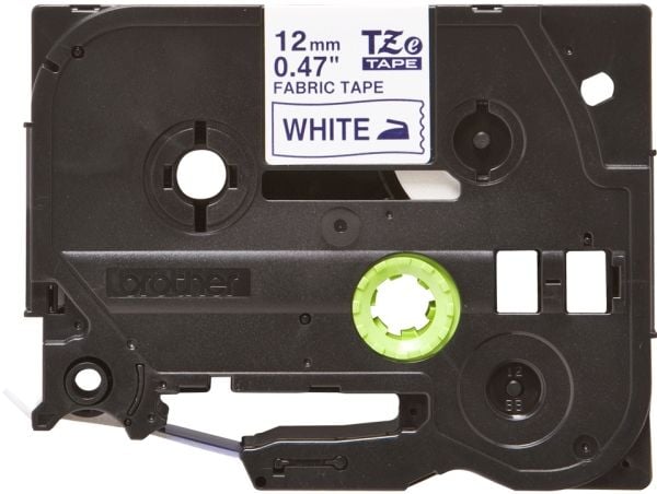Brother - Tøy - hvit, blå - Rull (1,2 cm) 1 kassett(er) tape - for P-Touch PT-1010, 1080, 1090, 1230, 1290, 18, 2100, 2110, 2430, 3600, 7100, 9800,...
