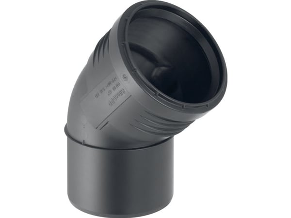 90 mm x 45° Bøjning Silent PP Geberit