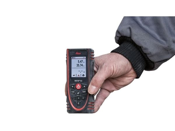 Leica DISTO X3, Laseretäisyysmittari, ft, in, m, Musta, Digitaalinen, IP65, Android, iOS