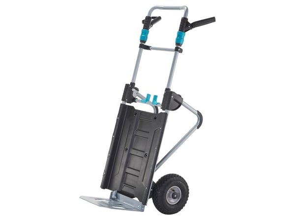wolfcraft GmbH 5535000, Plast, Stål, Håndtruck, Sort, Grå, Turkis, 200 kg, 2 hjul, 630 mm