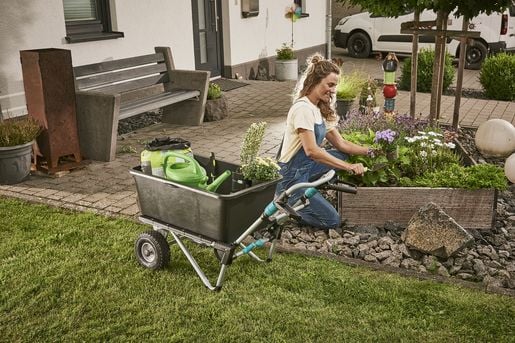 wolfcraft GmbH 5535000, Plast, Stål, Håndtruck, Sort, Grå, Turkis, 200 kg, 2 hjul, 630 mm