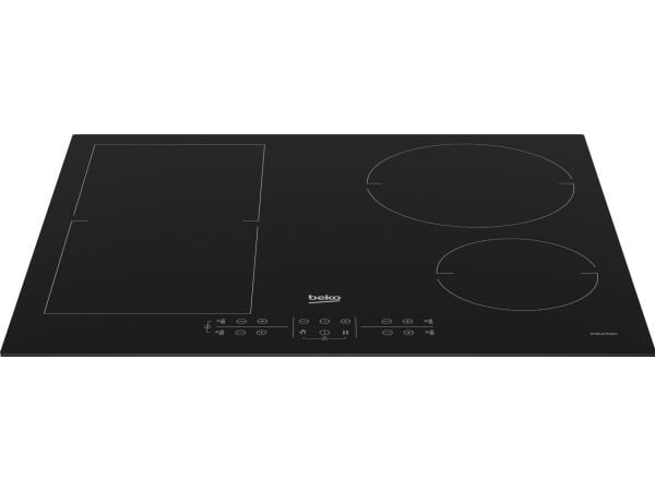 Beko HII64200FMT, Svart, Inbyggnad, 60 cm, Zon induktionshäll, Glas, 4 zon(er)