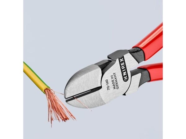 Knipex 70 01 160, Diagonal avbitartång, 4 mm, Kromvanadinstål, Plast, Röd, 50 mm