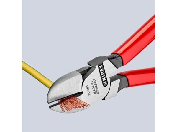 Knipex 70 01 160, Diagonal avbitartång, 4 mm, Kromvanadinstål, Plast, Röd, 50 mm