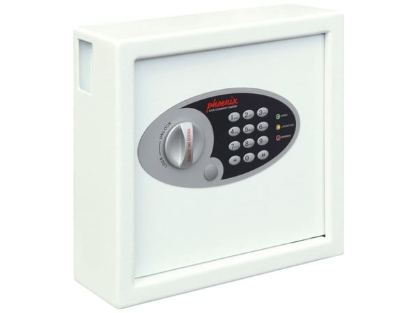 Phoenix Safe Co. Cygnus KS0031E, Vit, 30 krok/-ar, Elektronisk, 6,5 l, 300 x 100 x 280 mm, 295 x 80 x 275 mm