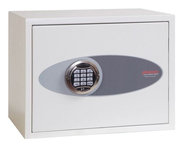 Phoenix Safe Co. Fortress SS1182E, Frittstående safe, 24 l, Hvit, Elektronisk, Stål, Gulv/vegg