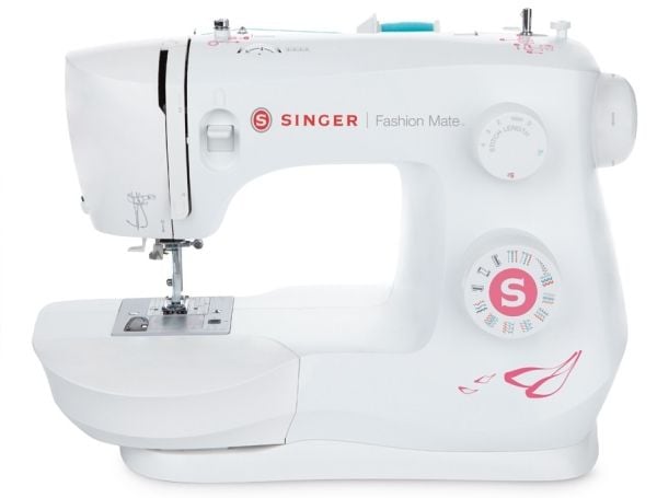 SINGER Fashion Mate, Valkoinen, Automaattinen ompelukone, Ompelu, 4-vaiheinen, Vaihtuva, Vipu, Rotaatio