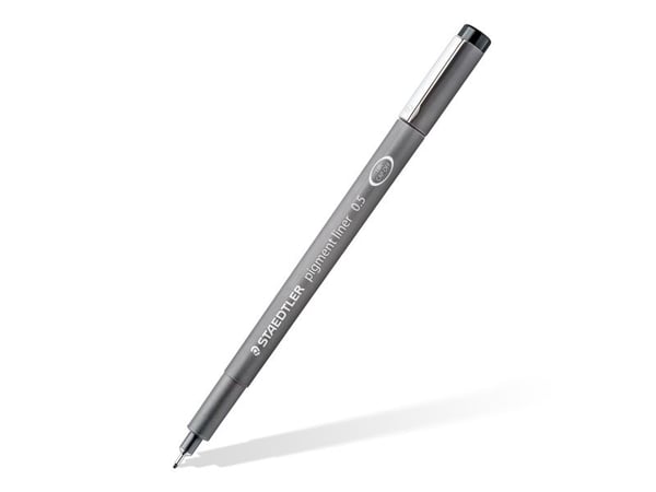 STAEDTLER pigment liner 308 - Fineliner - svart - pigmentbläck (paket om 4)