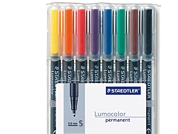 Staedtler 313 WP8, Sort, Blå, Brun, Grønn, Oransje, Rød, Fiolett, Gult, Sort, Polypropylen (PP), 0,4 mm, 1 stykker