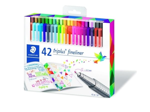 Fineliner Staedtler Triplus 334 superfine ass. färger - (42 st.)