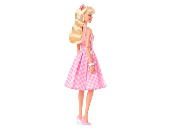 Barbie Signature -elokuva, keräilynukke, Margot Robbie Barbiena, vaaleanpunainen ruutumekko, Muotinukke, Naaras, 3 vuosi/vuosia, Poika/tyttö, 330,2...