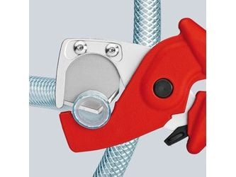 Knipex 90 20 185, Kaapelileikkuri, Punainen, Muovi, Terästä, Punainen, Ruostumaton teräs, 2,5 cm, REACH
