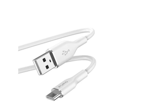 PURO PUUSBCICONWHI, 1,5 m, USB A, USB C, USB 3.2 Gen 1 (3.1 Gen 1), Hvid