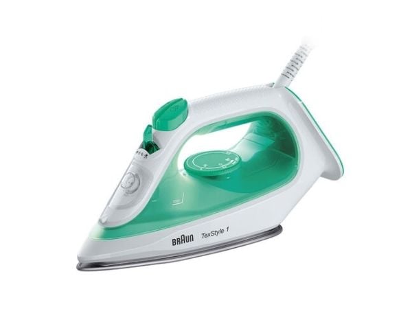 Braun TexStyle 1 SI 1040 GR - Dampstrykejern - såleplate: SuperCeramic - 2000 W - hvit/grønn
