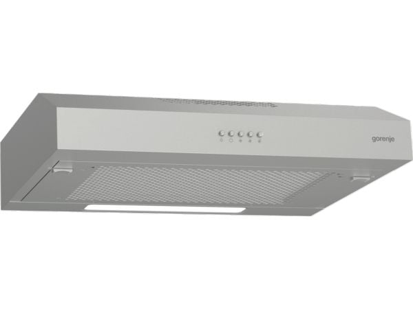 Gorenje Essential WHU629ES/S - Kåpa - standard - bredd: 59.6 cm - djup: 46.8 cm - utsug och återcirkulering (-) - silver