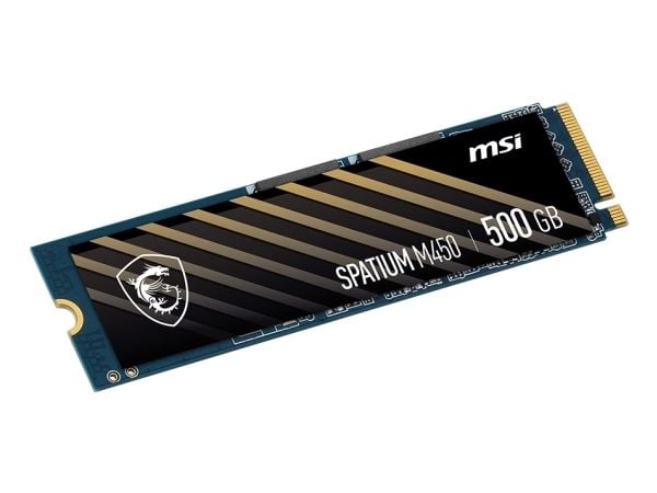 MSI SPATIUM M450 - SSD - 500 GB - intern - M.2 2280 - PCIe 4.0 x4 (NVMe)