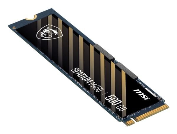 MSI SPATIUM M450 - SSD - 500 GB - intern - M.2 2280 - PCIe 4.0 x4 (NVMe)