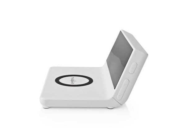 Nedis WCACQ20WT, Digital väckarklocka, Rektangel, Vit, Akrylnitrilbutadienstyren (ABS), 24 timmar, 1 ° C