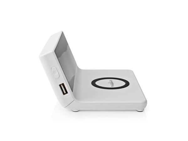 Nedis WCACQ20WT, Digital väckarklocka, Rektangel, Vit, Akrylnitrilbutadienstyren (ABS), 24 timmar, 1 ° C