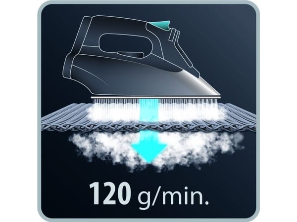 Rowenta DX1635, Höyrysilitysrauta, Pohjalevy ruostumatonta terästä, 2 m, 120 g/min, Ruskea, 40 g/min