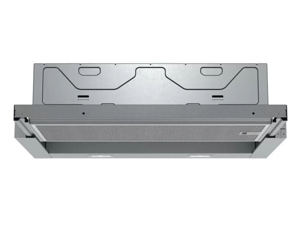 Siemens iQ300 LI64LB531 - Kåpa - teleskopisk - Fördjupning - bredd: 52.6 cm - djup: 29 cm - utsug och återcirkulering (-) - silver-metallic