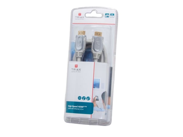 Triax 370716, 2 m, HDMI Typ A (standard), HDMI Typ A (standard), Ljudreturkanal (ARC), Grå