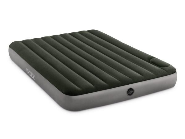 Intex Downy Air madrass med innebygget fotpumpe 152x203x25 cm