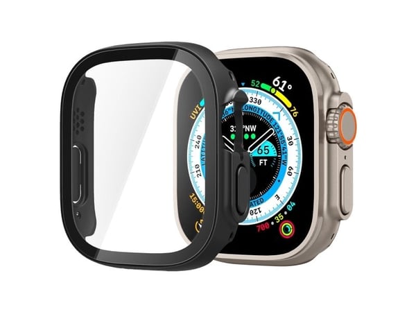 Spigen Thin Fit 360, Ask, Smartwatch, Svart, Apple, Apple Watch Ultra, Polykarbonat, Härdat glas