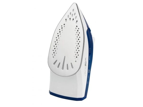 Clatronic DB 3704, Höyrysilitysrauta, Pohjalevy ruostumatonta terästä, Sininen, Valkoinen, 0,25 L, 2200 W, 2200 W