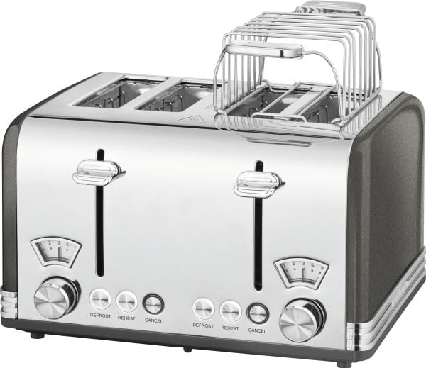 ProfiCook PC-TA 1194, 4 viipale(i)ta, Antrasiitti, Terästä, Metalli, Painikkeet, Vipu, Rotaatio, 1630 W, 220 - 240 V