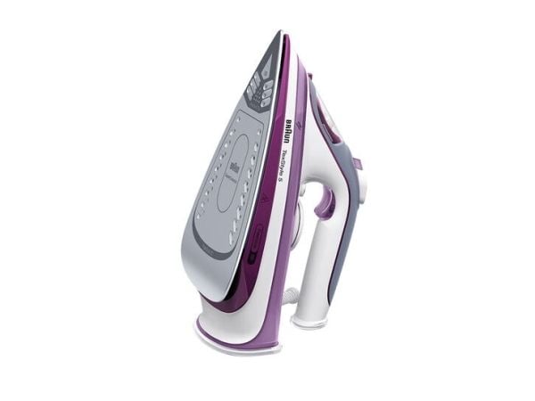 Braun TexStyle 5 SI 5037 VI - Dampstrykejern med automatisk slukking - såleplate: FreeGlide 3D SuperCeramic - 2700 W - fiolett