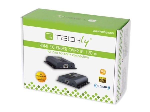 AV-signaalin siirtojärjestelmä Techly HDMI Extender Cat.6 HDBitT IR 1080p * 60Hz jopa 120m asti