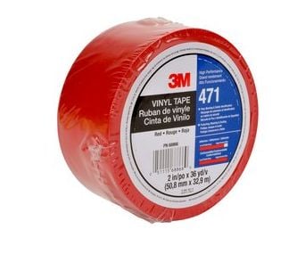 3M 7100044655, Rød, Vinyl, 1,3%, 4 °C, 77 °C, 32,9 m